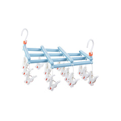 Foldable Telescopic Multifunctional Plastic Clothes Rack