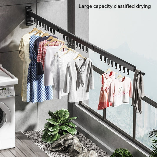 Balcony Wall-mounted Folding Clothes Hanger Indoor Invisible Telescopic Clothes Rail Drying Rack Quilt Fantastic