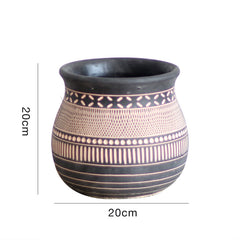 African Elements Cement Decorative Flower Pots Jars Retro Art Planting Trees Soil Culture High-End Gardening Bohemia