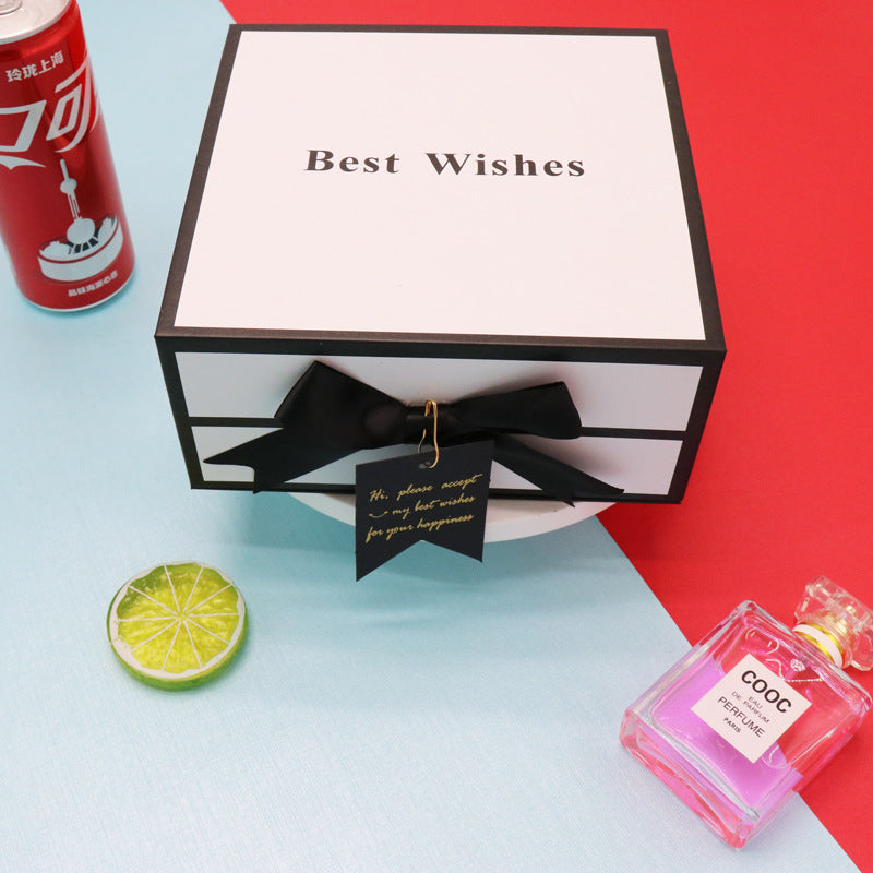 Clamshell Gift Box Lipstick Cosmetics White Packaging Box Square Gift Box