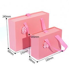 Gift Box Knot Wedding Box With Hand Gift Portable Drawer Gift Box Custom Gift Box