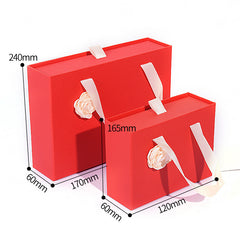 Gift Box Knot Wedding Box With Hand Gift Portable Drawer Gift Box Custom Gift Box