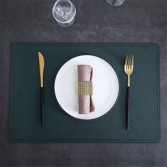 Waterproof leather placemat