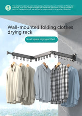 Balcony Wall-mounted Folding Clothes Hanger Indoor Invisible Telescopic Clothes Rail Drying Rack Quilt Fantastic