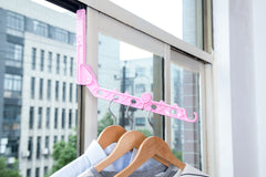 Indoor Creative Windows Foldable Clothes Rack