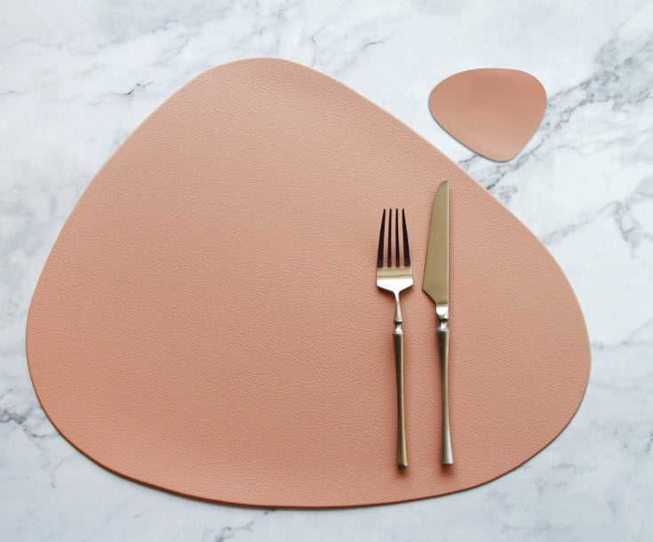 Leather insulation placemat