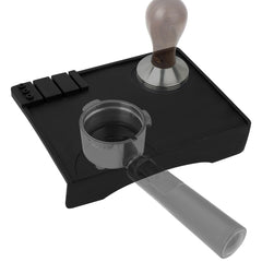 Adorila Silicone Espresso Tamping Mat, 7.6" x 5.9" Food Grade Coffee Tamper Mat, Coffee Tamping Pad for Coffee Machines, Homes, Coffee Shops, Offices (Black)