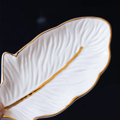 Porcelain Plate Creative Feather Crafts Jewelry Plate