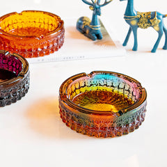 Colorful Glass Ashtray Round Ashtray Ornaments