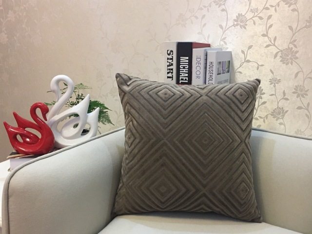 Home Decorative Sofa Throw Pillows Flannel Cushion Cover