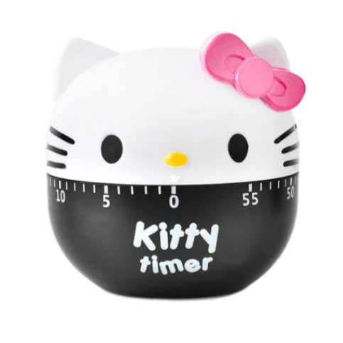 Adorila Hello Kitty Mechanical Kitchen Timer, Cute Cartoon Manual Countdown Timer, 60 Minutes Cooking Timer for Classroom, Home, Study (Rose)