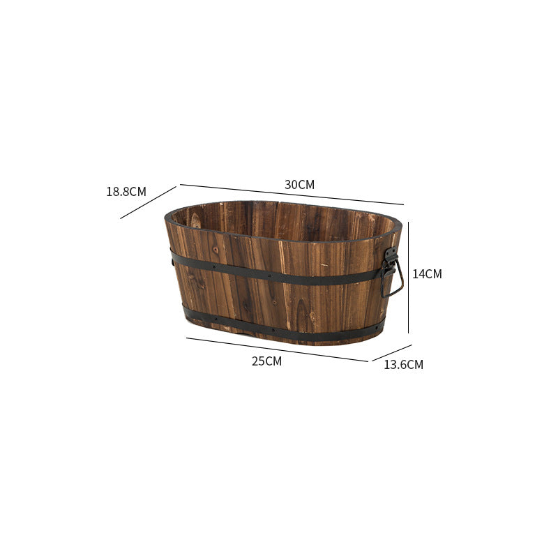 Antiseptic Preservative Wood Pots Oval