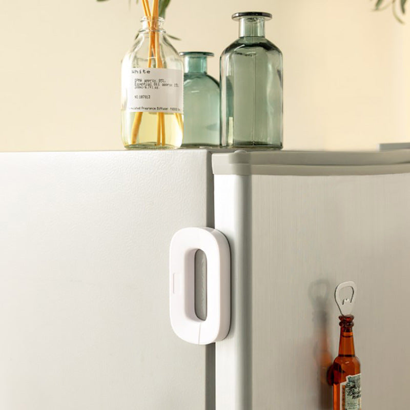 Household Refrigerator Lock Freezer Door Lock Toddler Children's Cabinet Safety Lock Baby Anti-pinching Safety For Baby Kitchen Gadgets