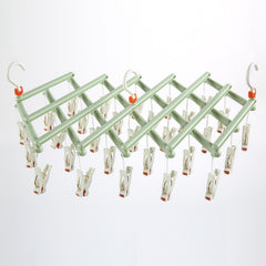 Foldable Telescopic Multifunctional Plastic Clothes Rack