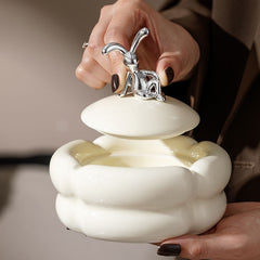 Cream Cotton Candy Ashtray Ceramic Ashtray