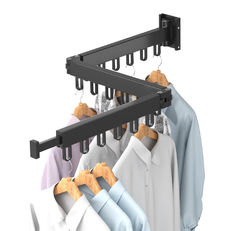 Balcony Wall-mounted Folding Clothes Hanger Indoor Invisible Telescopic Clothes Rail Drying Rack Quilt Fantastic