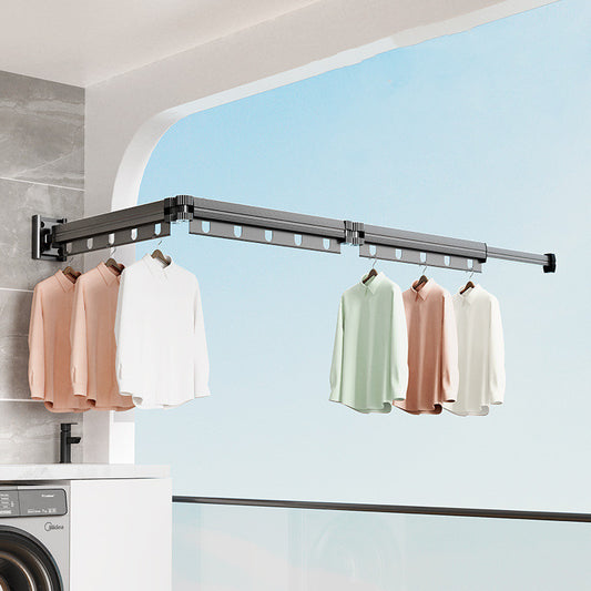 Folding Clothes Hanger Balcony Retractable