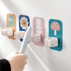 Multifunctional Wall Mount Rack Without Punching Hook And No Trace Mop Clip