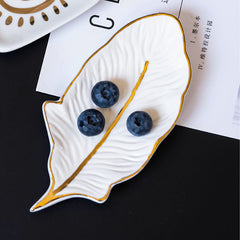 Porcelain Plate Creative Feather Crafts Jewelry Plate