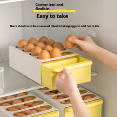 Household Kitchen Drawer-styled Fresh-keeping Egg Storage Box