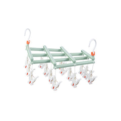 Foldable Telescopic Multifunctional Plastic Clothes Rack