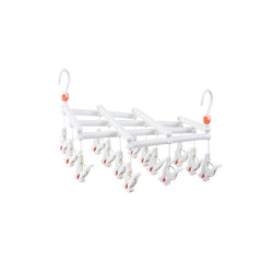 Foldable Telescopic Multifunctional Plastic Clothes Rack