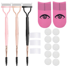 Adorila Eyelash Separator Tool Set, Eyelash Comb with Eyebrow Brush, False Lash Glue Holder for Lash Extensions and Eyelash Ruler