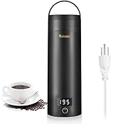 Travel Electric Tea Kettle Portable Small Mini Coffee Kettle, with 4 Variable Presets, Personal H...