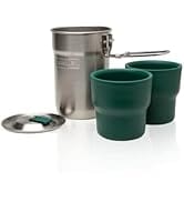 Stanley Adventure Camp Cook Set - 24oz Kettle with 2 Ceramic Cups - Stainless Steel Camping Cookw...