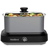 West Bend 87906 Slow Cooker Large Capacity Non-stick Variable Temperature Control Includes Travel...