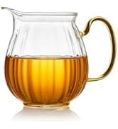 Unbreakable Glass Tea Cup 420ml/14oz Glass Clear Tea Cup Heat Resistant Silicate Glass Teacup Gon...