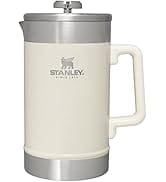 Stanley French Press 48oz with Double Vacuum Insulation, Stainless Steel Wide Mouth Coffee Press,...