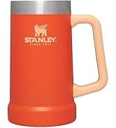 Stanley Adventure Big Grip Beer Stein, 24oz Stainless Steel Beer Mug, Double Wall Vacuum Insulati...