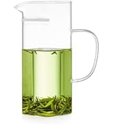 Unbreakable Glass Tea Cup with Infuser 500ml/17oz and 2Pcs Tea Cup Glass Clear Tea Cup Heat Resis...