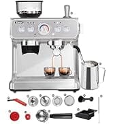 Gevi Espresso Machine With Grinder, 20 Bar Dual Boiler Automatic Espresso Machine with Milk Froth...