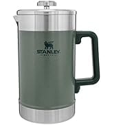 Stanley French Press 48oz with Double Vacuum Insulation, Stainless Steel Wide Mouth Coffee Press,...