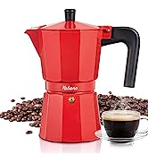 Yabano Stovetop Espresso Maker, 9 Cups Moka Coffee Pot Italian Espresso for Gas or Electric Ceram...