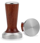 MHW-3BOMBER Coffee Tamper 53MM Espresso Wooden Hand Tamper 304 Stainless Steel Ground Tamper for ...