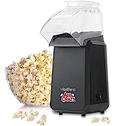 West Bend Crazy Popper Machine Pops Up To 4-Quarts of Popcorn Using Hot Air, Black