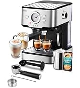 Gevi Espresso Machine, Espresso Maker with Milk Frother Steam Wand, Compact Espresso Super Automa...