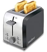 West Bend 78823 2 Slice Toaster with Extra Wide Slots Bagel Settings Ultimate Toast Lift and Remo...
