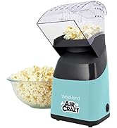 West Bend Air Crazy Popcorn Machine for Healthy Snacking with No Oil, 4-Quart, Blue