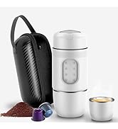 STARESSO Mini Travel Coffee Maker,2IN1 Portable Espresso Machine,Extra Small Manually Operated Co...