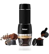 Sekaer Portable Espresso Machine Travel Coffee Maker, 2 in 1 Small Mini Presso Compatible with Ne...