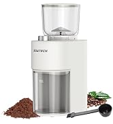 SOWTECH Anti-static Conical Burr Coffee Grinder, Adjustable Burr Mill with 38 Precise Grind Setti...