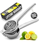 Lemon Squeezer Stainless Steel with Premium Quality Heavy Duty Solid Metal Squeezer Bowl - Large ...