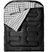 MEREZA Double Sleeping Bags for Adults with Draft Tube, Sleeping Bag Adult 2 Person Sleeping Bags...
