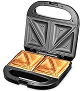 Sandwich Maker, Yabano Toaster and Electric Panini Grill with Non-stick Coating Plate, Easy to Cl...