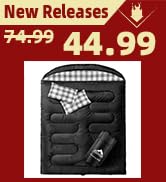 MEREZA Double Sleeping Bags for Adults 2 Person 0 Degree Sleeping Bag Flannel Winter Cold Weather...