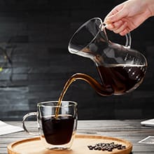 glass pour over coffee maker pot manual dripper brewer kettle stainless steel filter holder chemex